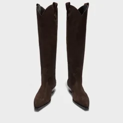 Boots|Aeyde Women's Aruna Suede Knee-High Boots - UK 3