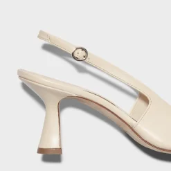 Heels|Aeyde Women's Fernanda Leather Slingback Heels - UK 4