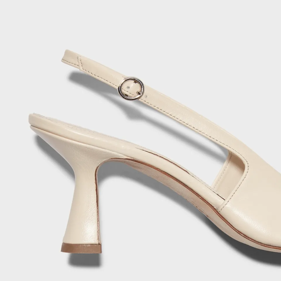 Heels|Aeyde Women's Fernanda Leather Slingback Heels - UK 4