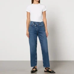Jeans|AGOLDE Criss Cross Denim Straight-Leg Jeans - W28
