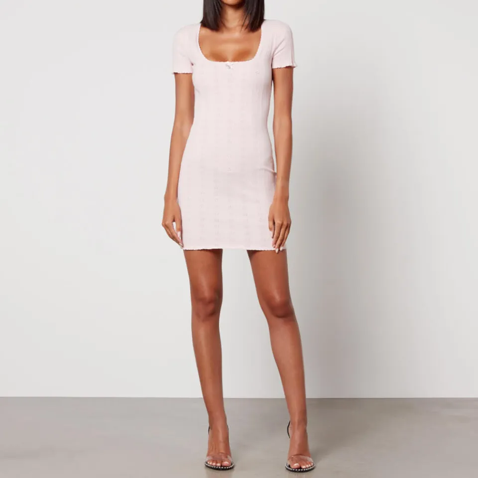 Dresses|Dresses|Alexander Wang Pointelle-Knit Mini Dress - XS
