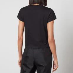 T-Shirts And Tops|KENZO Alexander Wang Women's Essential Jersey Shrunk Tee With Puff Logo And Bound Neck - Black - XXS