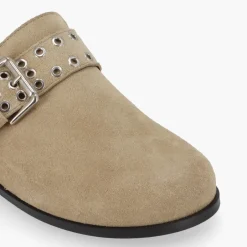 Flats|SUI AVA ALOHAS Women's Halia Suede Mules - UK 4