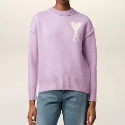 Loungewear|Knitwear|Vivienne Westwood AMI Boxy ADC Logo-Intarsia Wool Knit Jumper - M