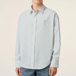 Shirts|Shirts|Dr. Martens AMI Boxy-Fit Pinstriped Cotton-Poplin Shirt - 39