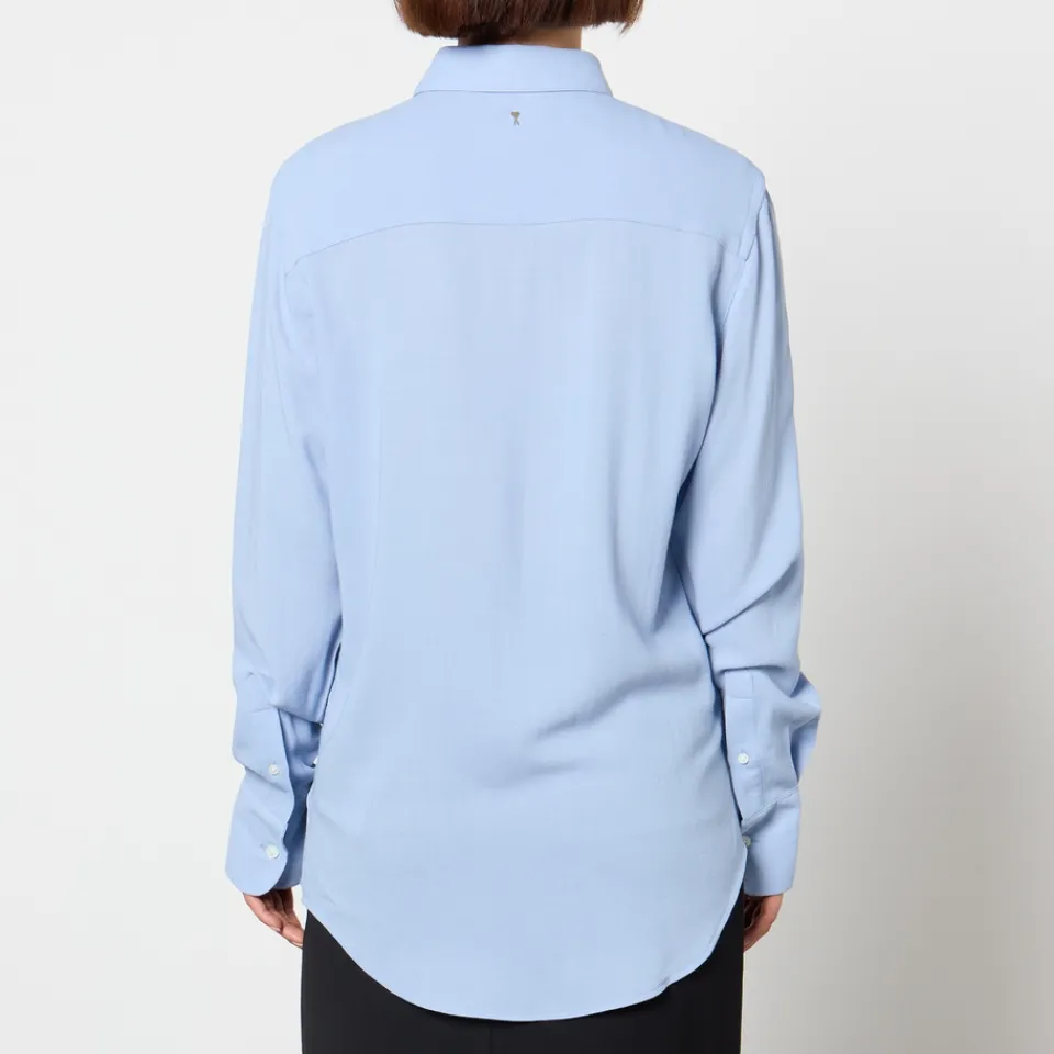 T-Shirts And Tops|Shirts And Blouses|AMI Classic Wool-Blend Twill Shirt - XS