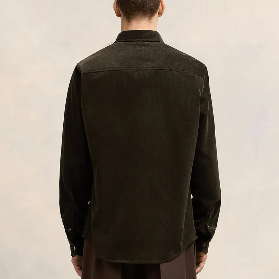 Shirts|Shirts|AMI Cotton-Corduroy Classic Fit Shirt - S