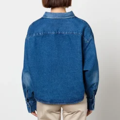 T-Shirts And Tops|Shirts And Blouses|Ganni AMI Cropped Denim Shirt - L