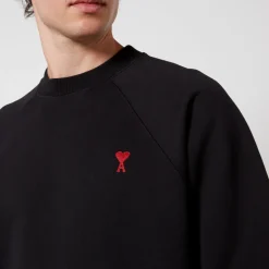 Sweatshirts|AMI De Coeur Cotton-Jersey Jumper - XXS