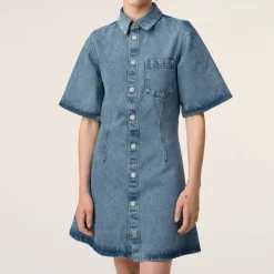 Dresses|Dresses|Notte AMI Denim Mini Shirt Dress - XS