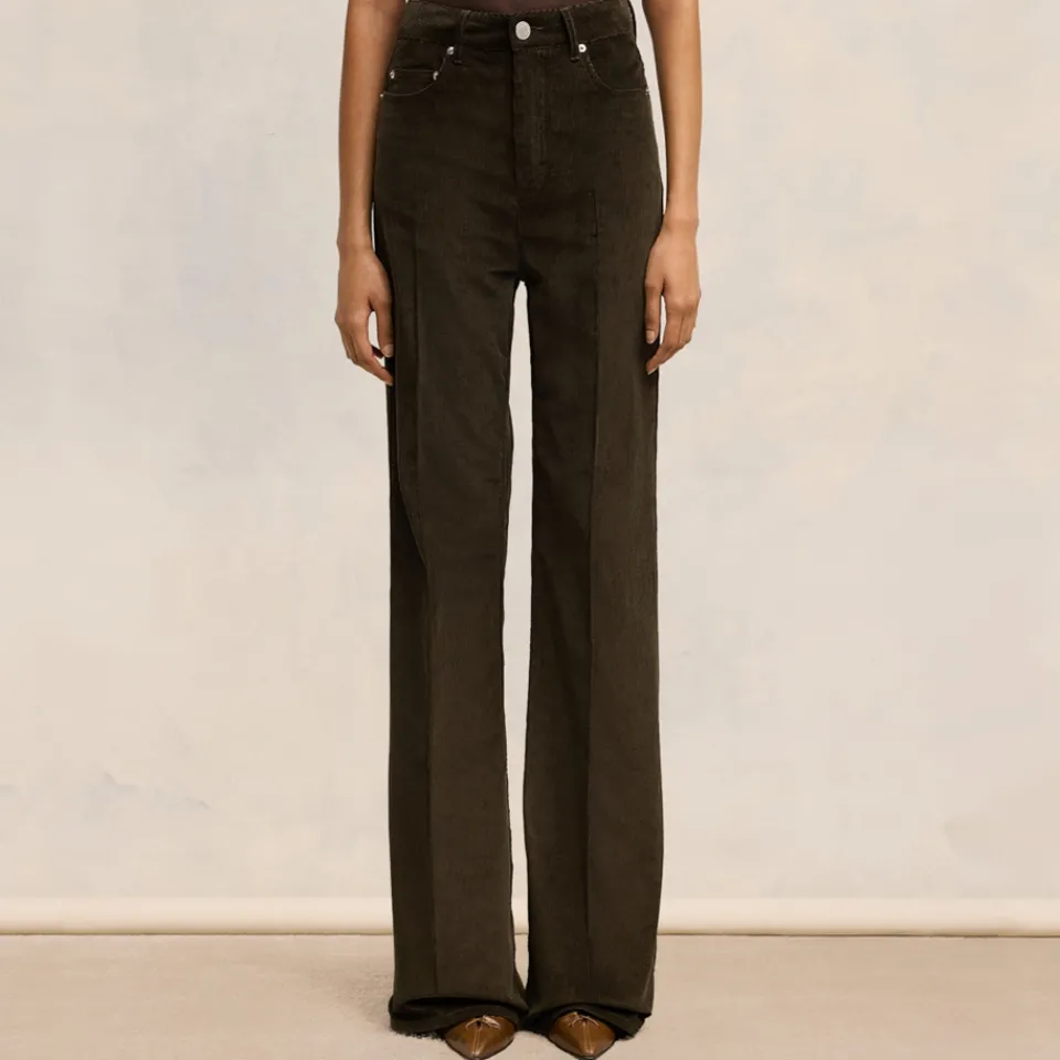 Trousers|Seventy + Mochi AMI Flare Fit Cotton Corduroy Trousers - XS