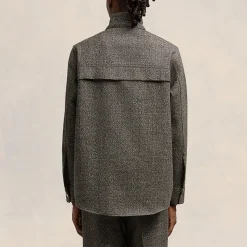 Shirts|Shirts|BOSS Black AMI High Collar Wool-Blend Shirt - S