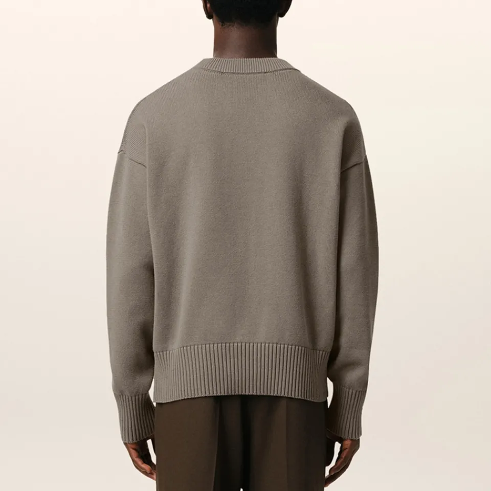 Knitwear|AMI Logo Cotton-Blend Knit Jumper - M