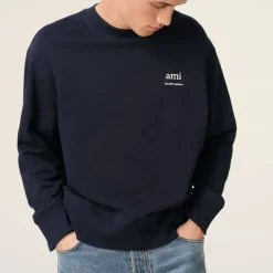 Sweatshirts|Maison Kitsuné AMI Logo Cotton-Jersey Jumper - S