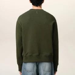 Sweatshirts|Maison Kitsuné AMI Logo Cotton-Jersey Sweatshirt - S