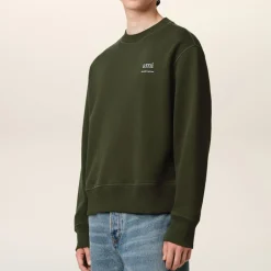 Sweatshirts|Maison Kitsuné AMI Logo Cotton-Jersey Sweatshirt - S