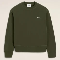 Sweatshirts|Maison Kitsuné AMI Logo Cotton-Jersey Sweatshirt - S