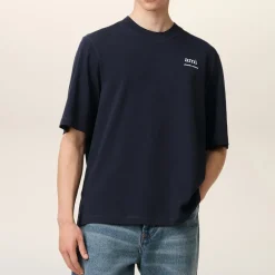 T-Shirts|T-Shirts|AMI Logo Cotton-Jersey T-Shirt - L