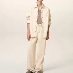 Shirts|Shirts|Café Kitsuné AMI Logo-Appliqué Cotton-Twill Overshirt - M