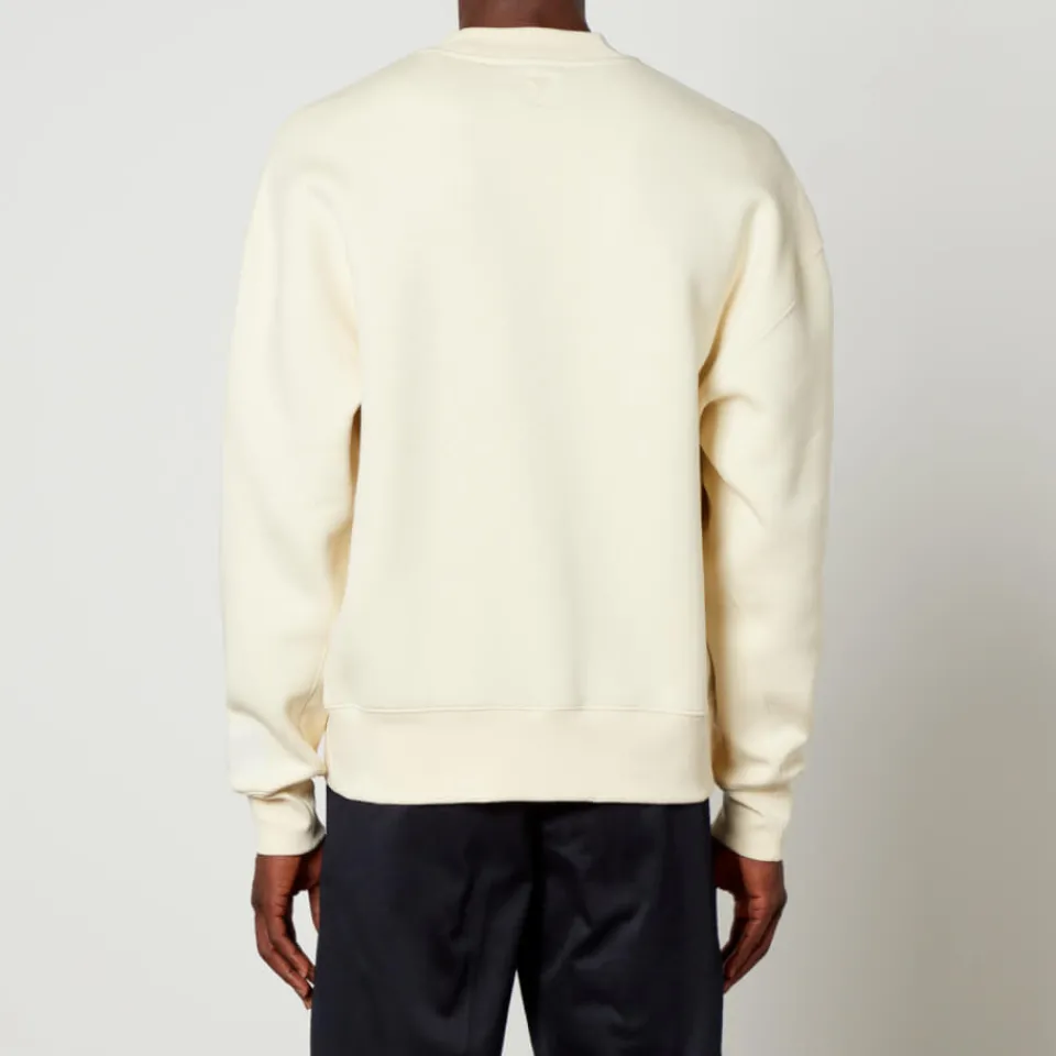 Sweatshirts|AMI Logo-Appliquéd Organic Cotton-Blend Sweatshirt - S