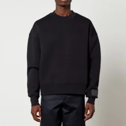 Sweatshirts|AMI Logo-Appliquéd Organic Cotton-Blend Sweatshirt - S