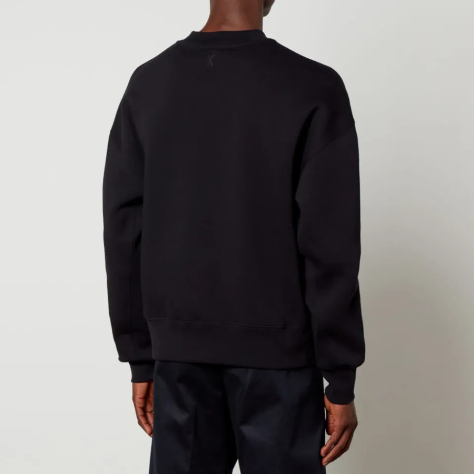 Sweatshirts|AMI Logo-Appliquéd Organic Cotton-Blend Sweatshirt - S