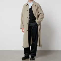 Jackets|Coats|Dr. Martens AMI Long Belted Wool and Cashmere-Blend Coat - IT 48/M