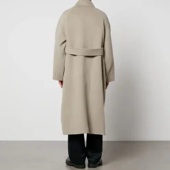 Jackets|Coats|Dr. Martens AMI Long Belted Wool and Cashmere-Blend Coat - IT 48/M