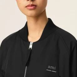 Jackets|Coats|Dr. Martens AMI Loose AMI Logo Twill Bomber Jacket - S