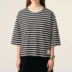 Loungewear|T-Shirts And Tops|Polo Ralph Lauren AMI Oversized Striped Cotton-Jersey T Shirt - L