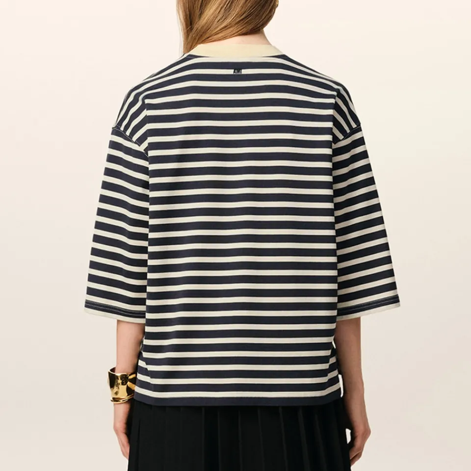 Loungewear|T-Shirts And Tops|Polo Ralph Lauren AMI Oversized Striped Cotton-Jersey T Shirt - L