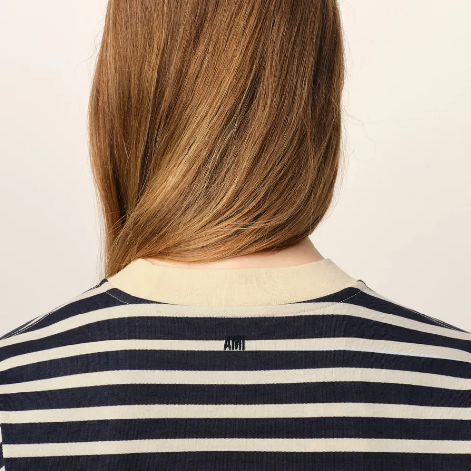 Loungewear|T-Shirts And Tops|Polo Ralph Lauren AMI Oversized Striped Cotton-Jersey T Shirt - L