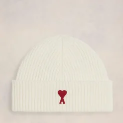 Hats|Sleeper AMI Red Adc Ribbed Wool Beanie