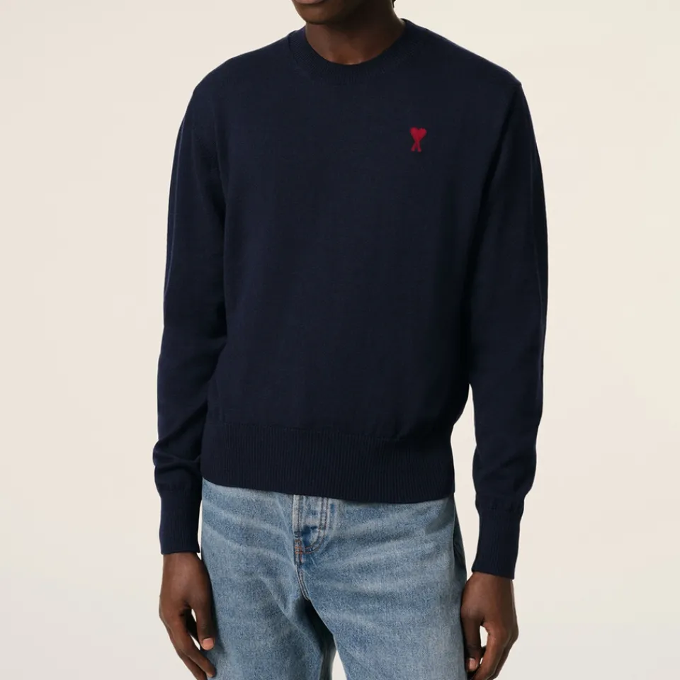 Knitwear|Polo Ralph Lauren AMI Red de Coeur Wool Jumper - XL