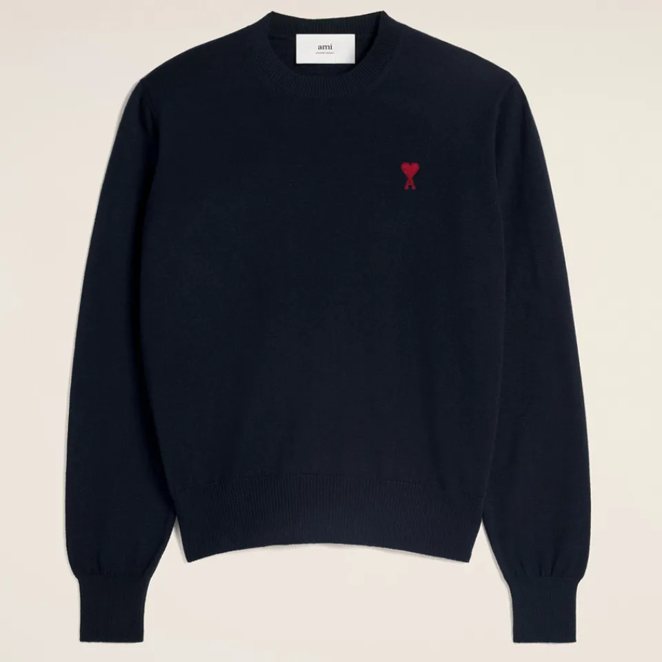 Knitwear|Polo Ralph Lauren AMI Red de Coeur Wool Jumper - XL