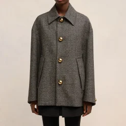 Jackets|Coats|Dr. Martens AMI Short Belted Wool-Blend Twill Coat - FR 38/UK 10