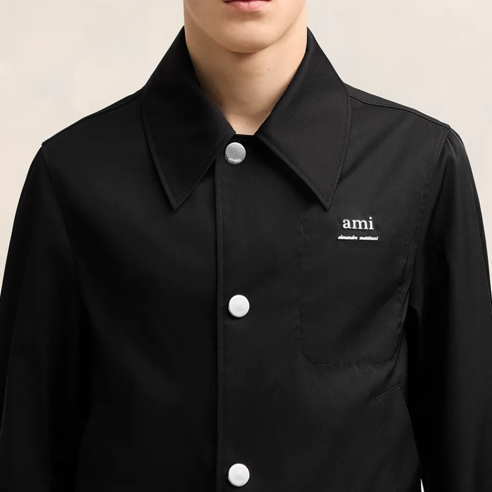 Jackets|Coats|Dr. Martens AMI Technical Twill Button-Down Jacket - S