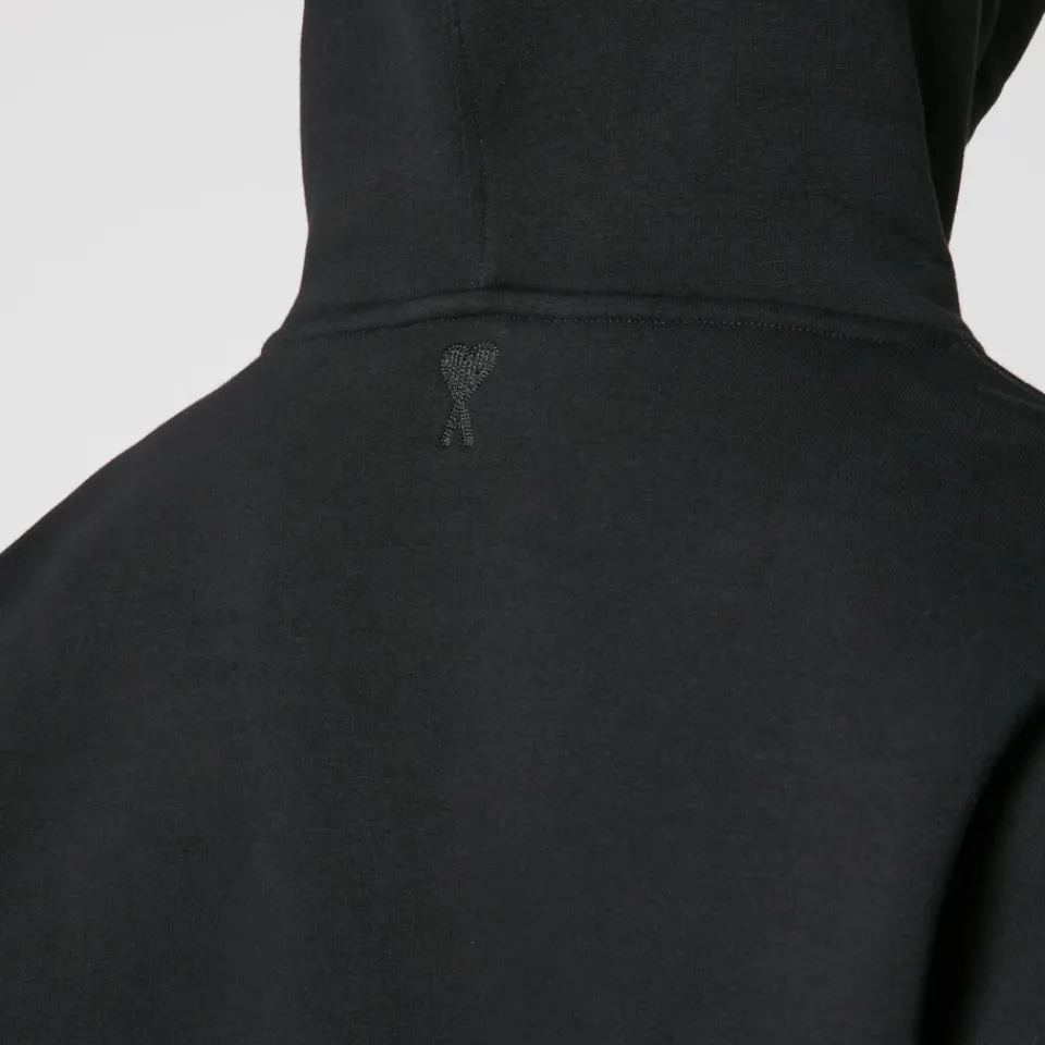 Sweatshirts|RAINS AMI Tonal Logo Cotton-Jersey Hoodie - S
