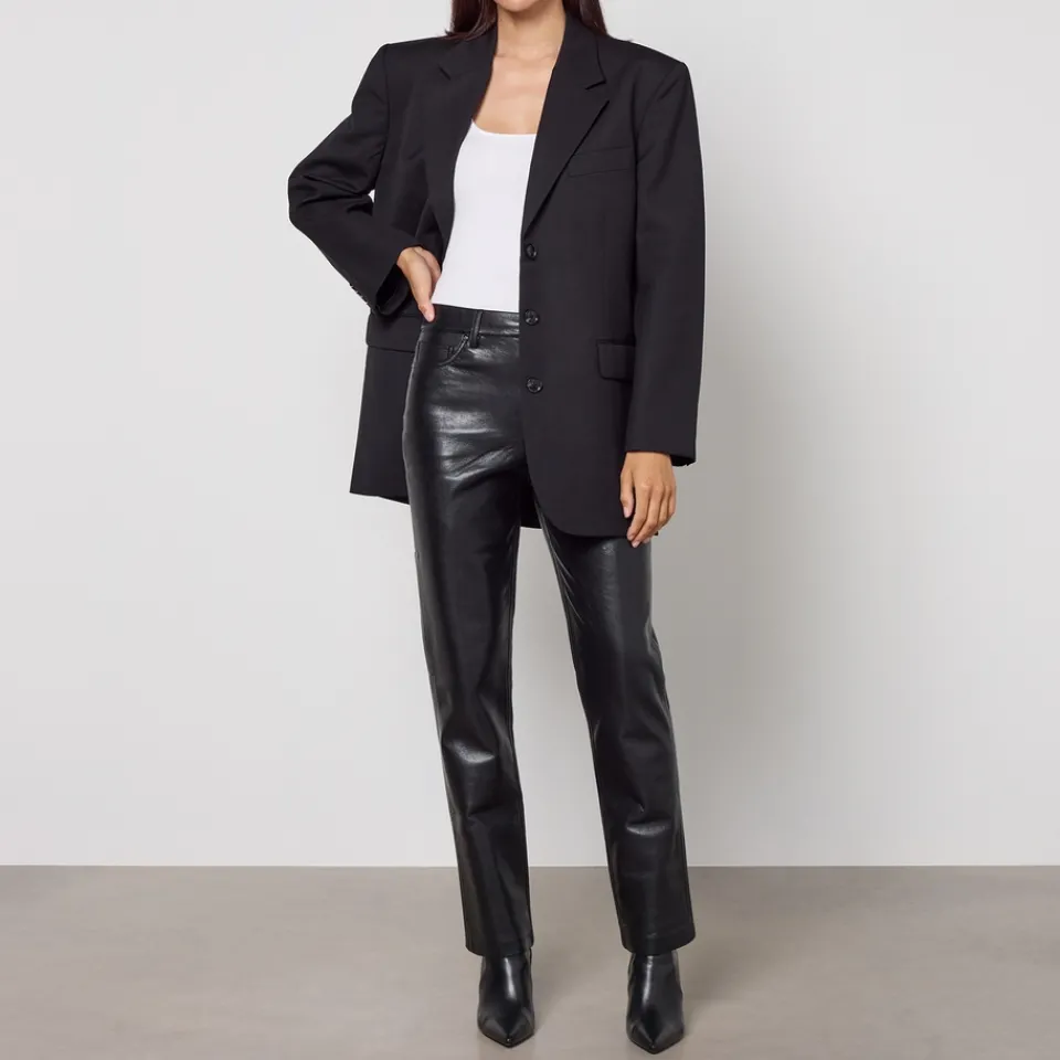 Trousers|Anine Bing Bruno Faux Leather-Blend Trousers - 28