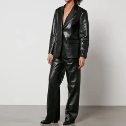 Trousers|Dr. Martens Anine Bing Carmen Faux and Recycled Leather Trousers - 36