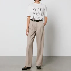 Trousers|Co-Ord Sets|Dr. Martens Anine Bing Carrie Wool-Twill Wide-Leg Trousers - W40