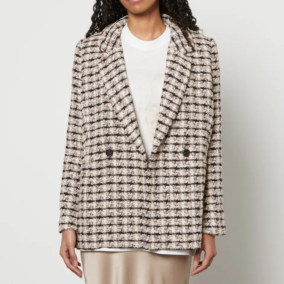 Jackets|Coats|Anine Bing Diana Tweed Double-Breasted Blazer - XL