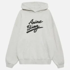 Loungewear|Sweatshirts|Rotate Sunday Anine Bing Harvey Signature Cotton-Jersey Hoodie - XS