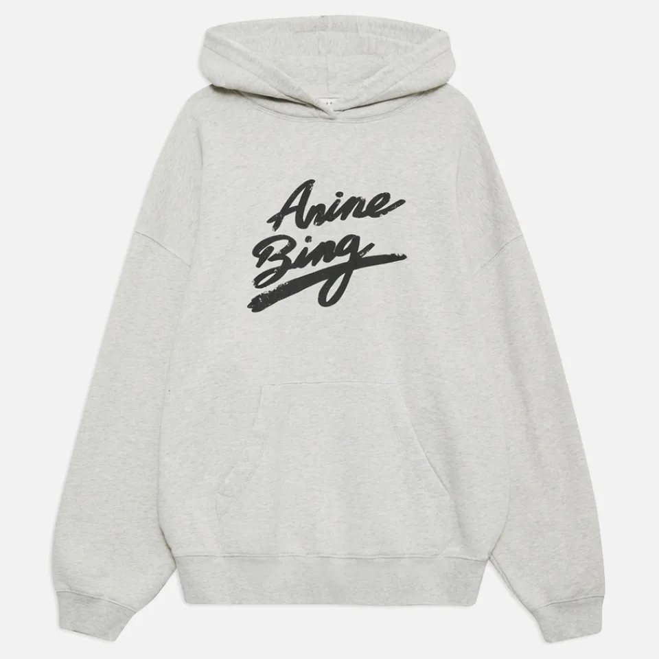 Loungewear|Sweatshirts|Rotate Sunday Anine Bing Harvey Signature Cotton-Jersey Hoodie - XS