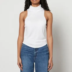 T-Shirts And Tops|Shirts And Blouses|Tory Burch Anine Bing Jennie Stretch-Jersey Sleeveless Turtleneck Top - XS