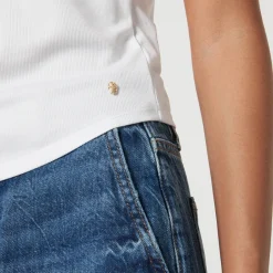 T-Shirts And Tops|Shirts And Blouses|Tory Burch Anine Bing Jennie Stretch-Jersey Sleeveless Turtleneck Top - XS