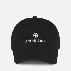 Hats|Anine Bing Jeremy Logo Cotton-Twill Baseball Cap