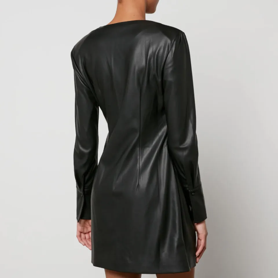 Dresses|Dresses|Dr. Martens Anine Bing Joey Faux Leather Mini Wrap Dress - XS