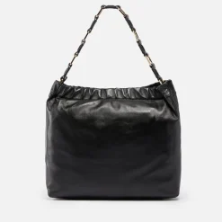 Bags|AMI Anine Bing Kate Logo-Embossed Leather Shoulder Bag