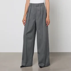 Trousers|Co-Ord Sets|Dr. Martens Anine Bing Lou Pinstripe Wool-Blend Trousers - 4
